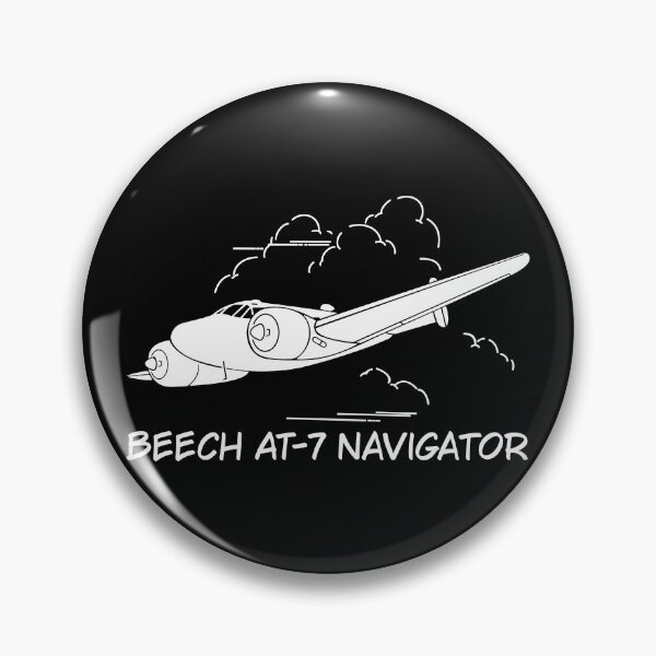 Item preview, Beech AT-7 Navigator American WW2 Plane Flying Clouds Silhouette designed and sold by MilitaryMart.