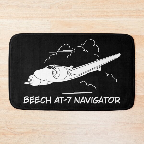 Item preview, Beech AT-7 Navigator American WW2 Plane Flying Clouds Silhouette designed and sold by MilitaryMart.