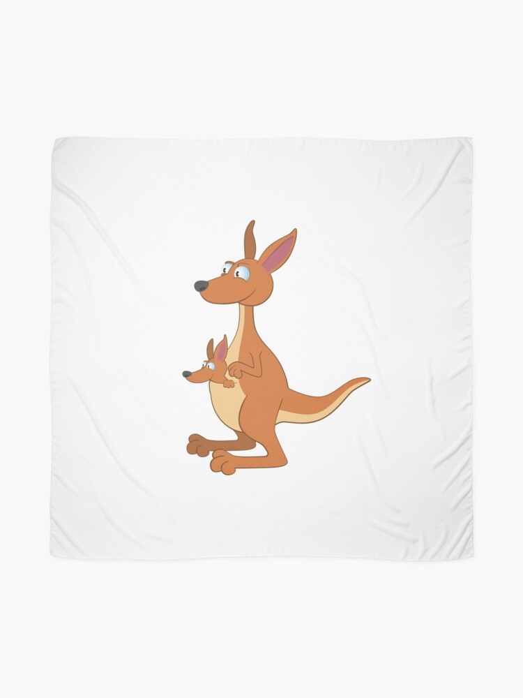 Cool cartoon kangaroo animal mat