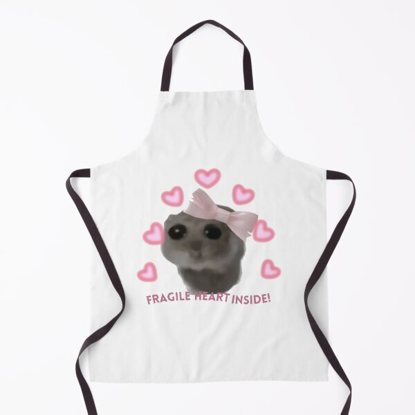 Item preview, coquette sad hamster meme " Fragile heart inside . " v3 designed and sold by General-Corner.