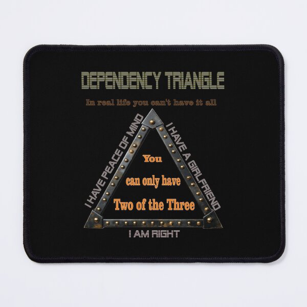 Item preview, Dependency Triangle - sarcastic life hack  designed and sold by TomVtX.