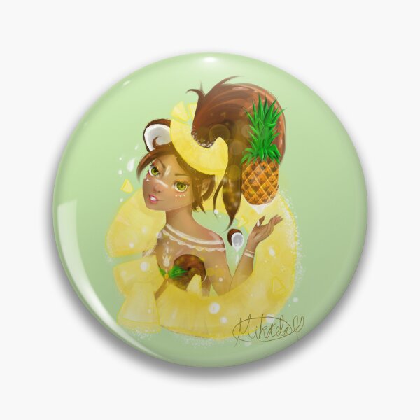 Item preview, Pina colada girl Pineapple Coconut Cocktail  drink designed and sold by Chibichaoshop.