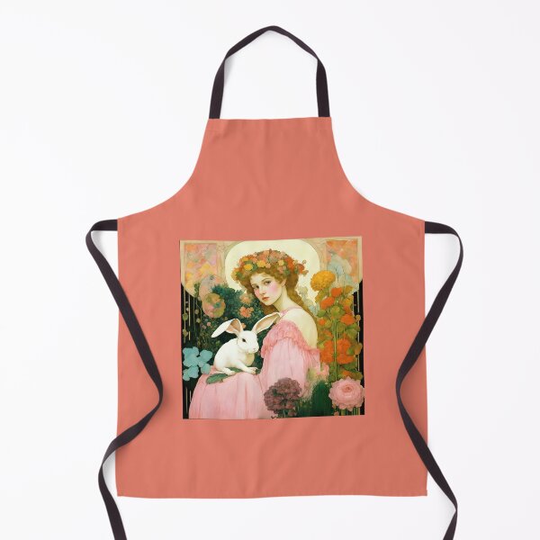 Item preview, Beautiful girl in pink dress with bunny among garden plants. designed and sold by Natalia-Vlad.