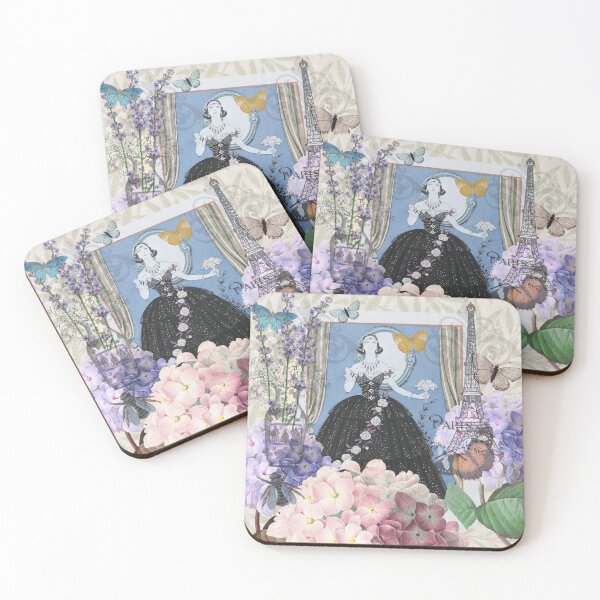 Item preview, Victorian Woman Floral Fancy Gown  designed and sold by antiqueart.