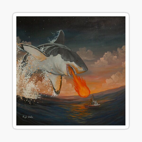 Item preview, Giant Fire-Breathing Great White Shark designed and sold by Kyli Walls.