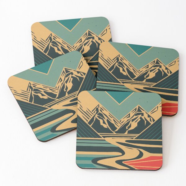 Item preview, Retro mountains view designed and sold by Tajdi.
