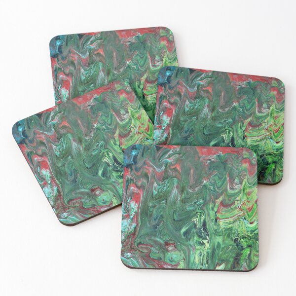 Item preview, Katmandu 1 Wild Green And Red Acrylic Abstract designed and sold by Doug  Siegel.