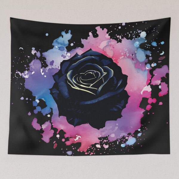 Item preview, Black Color Splash Rose designed and sold by Pixiejim.