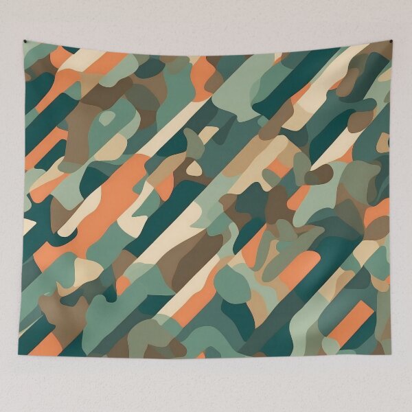 Item preview, Abstract Camo Canvas A Harmonious Color Blend designed and sold by ArtComixHaven.