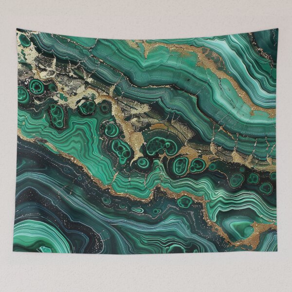 Item preview, Abstract Art Malachit Stone (Photo of Glitter Only - Not Reflective) designed and sold by fluffstuffgifts.