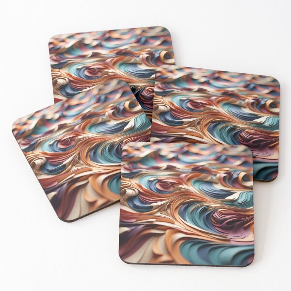 Item preview, Rippling Colourscape A Symphony of Paper Waves designed and sold by ArtComixHaven.