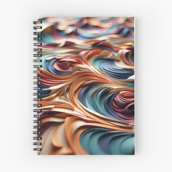 Item preview, Rippling Colourscape A Symphony of Paper Waves designed and sold by ArtComixHaven.