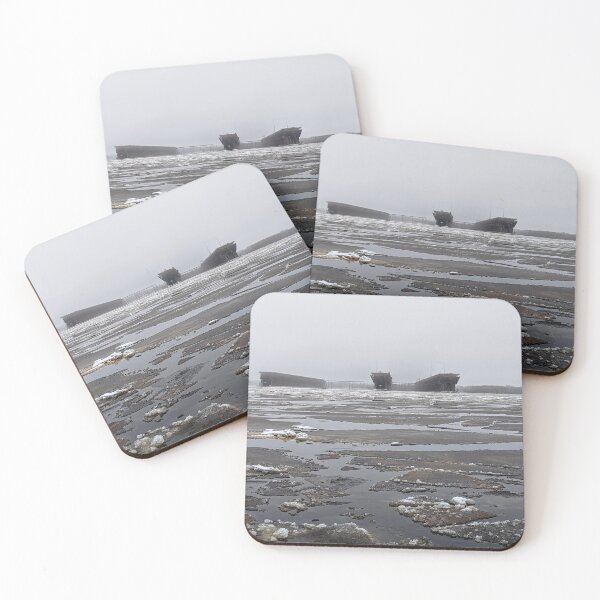 Item preview, Duluth Ore Docks in Winter designed and sold by Cullen Curnow.