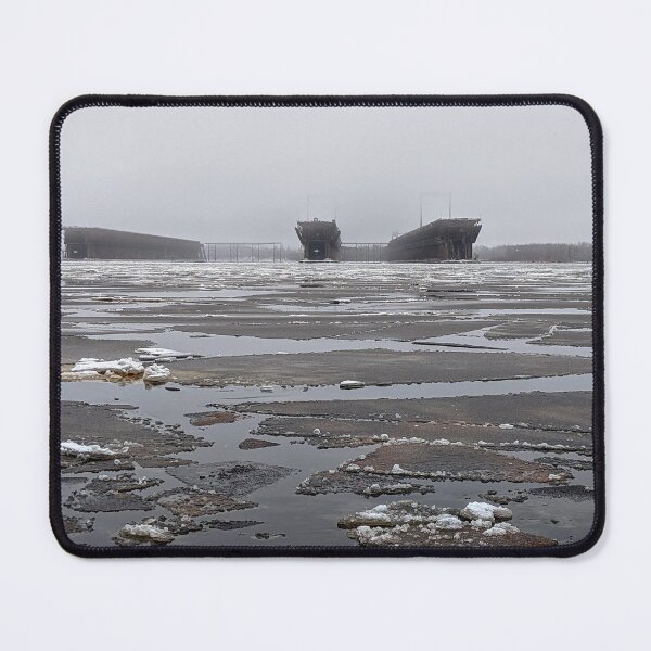 Item preview, Duluth Ore Docks in Winter designed and sold by Cullen Curnow.