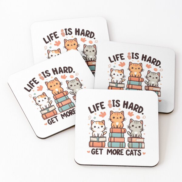 Item preview,  Life is Hard Get More Cats  designed and sold by printmala.