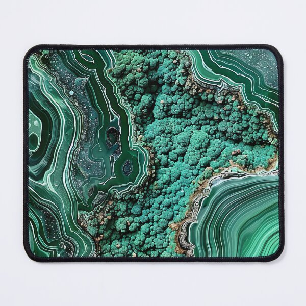 Item preview, Abstract Art Malachit Stone Slab Blue Green Beige designed and sold by fluffstuffgifts.