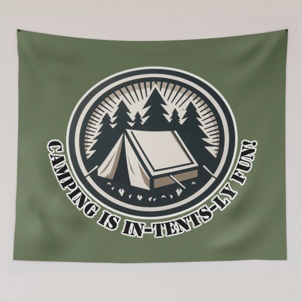 Item preview, Camping is in-tents-ly fun! designed and sold by DShirtRepublic.