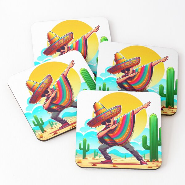 Item preview, Dabbing Mexican Poncho Cinco de Mayo Boys Men Short Sleeve Sombrero Dab designed and sold by KAYDEE01212 ✨.