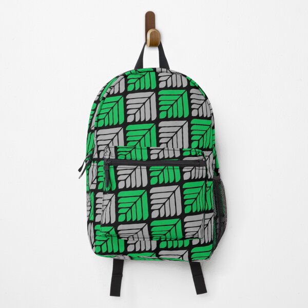 Item preview, Green & Grey Feathered Leaves Horizontal Black Supreme Templates designed and sold by Alchemy-A-La-G.