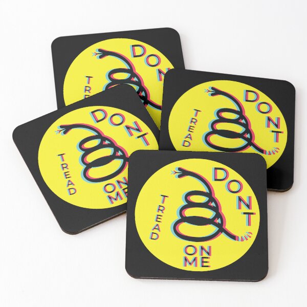 Item preview, Modern Don't Tread on Me - Tik Tok glitch aesthetic Button Version designed and sold by pelagio.