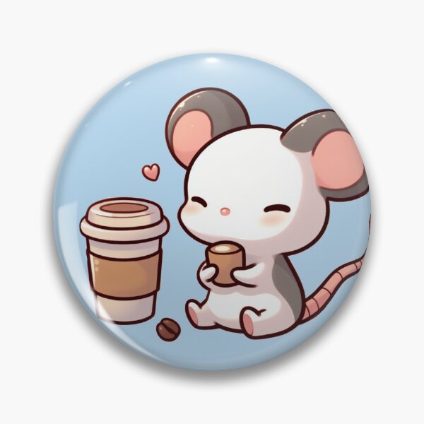 Item preview, Cute Mouse Drinking Coffee designed and sold by Lorefinder.