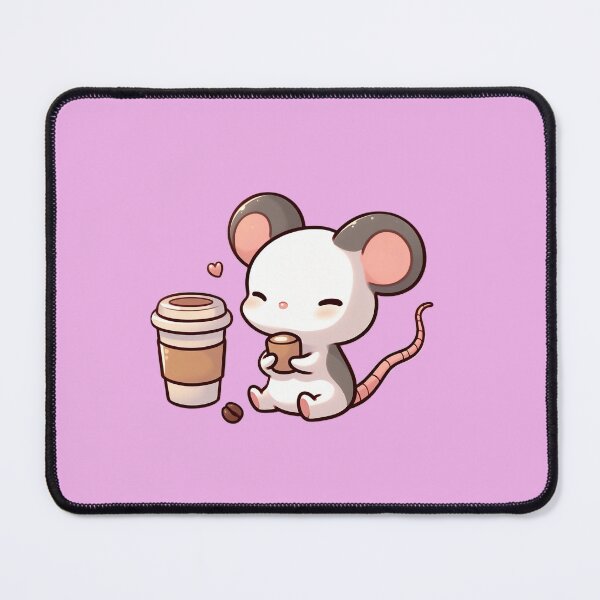 Item preview, Cute Mouse Drinking Coffee designed and sold by Lorefinder.