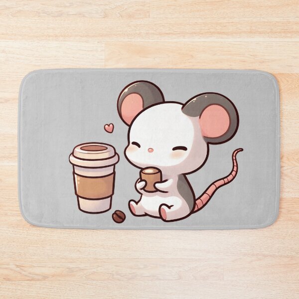 Item preview, Cute Mouse Drinking Coffee designed and sold by Lorefinder.