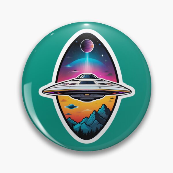 Item preview, UFO Flying Over The Mountains designed and sold by TheArtOfPat.