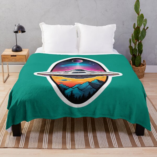 Item preview, UFO Flying Over The Mountains designed and sold by TheArtOfPat.