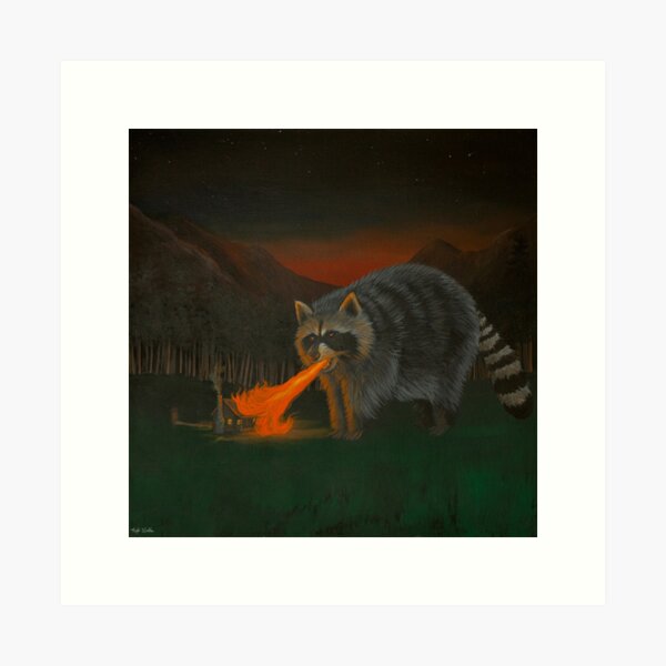 Item preview, Giant Fire-Breathing Raccoon designed and sold by Kyli Walls.