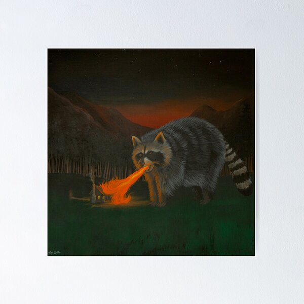 Item preview, Giant Fire-Breathing Raccoon designed and sold by Kyli Walls.