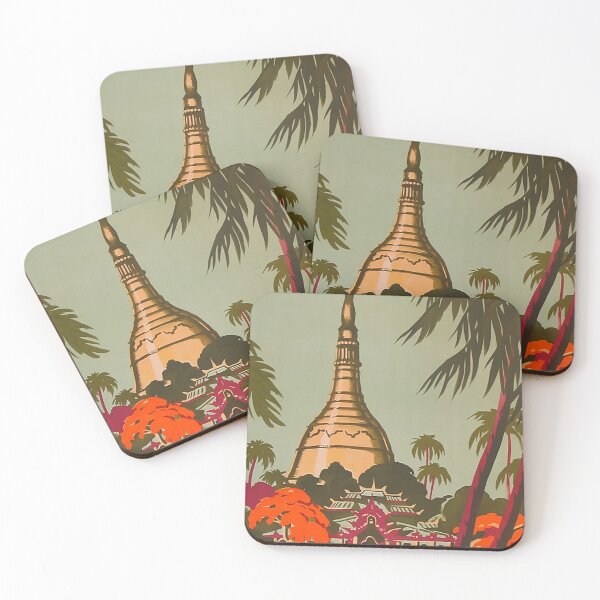 Item preview, Vintage Burma Travel Poster designed and sold by gliyj.