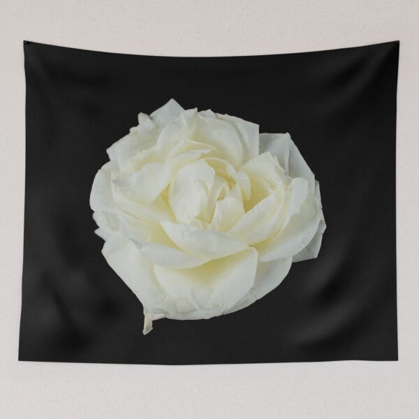 Item preview, White rose on black designed and sold by LoraSi.