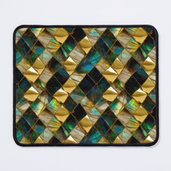 Item preview, Labradorite and Gold - Diamonds pattern designed and sold by marialindemann.