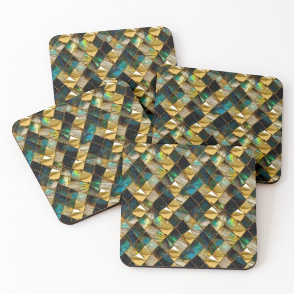 Item preview, Labradorite and Gold - Diamonds pattern designed and sold by marialindemann.