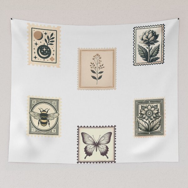 Item preview, Vintage Botanical Stamps designed and sold by JuniperFinch.