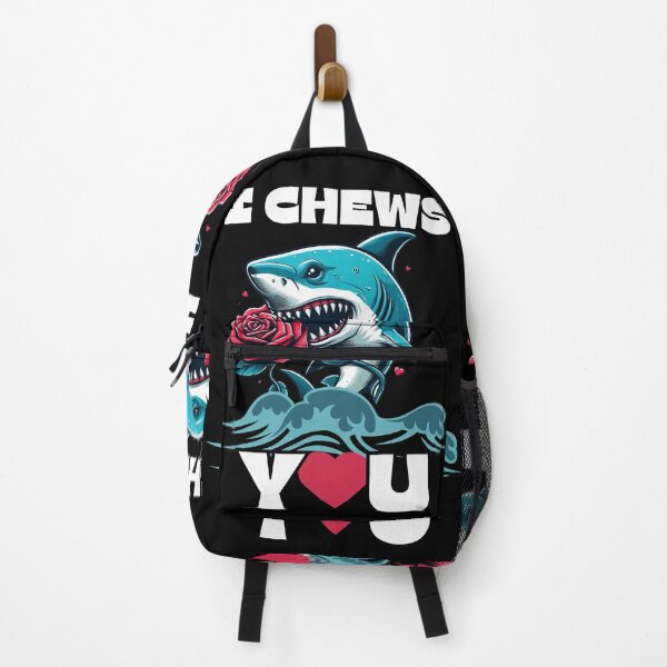 Item preview, I Chews You - funny Shark with flower Lovers Wildlife Marine designed and sold by Adventure paradise ⭐⭐⭐⭐⭐.