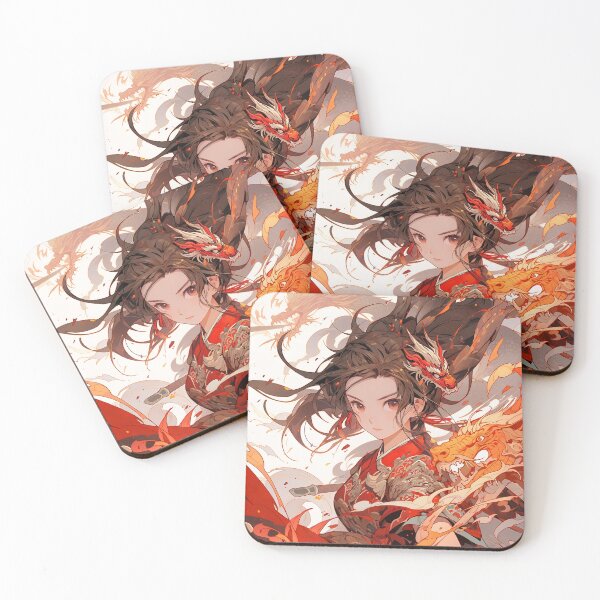 Item preview, Mythical Dragon Warrior Anime Girl designed and sold by bubblegoth.