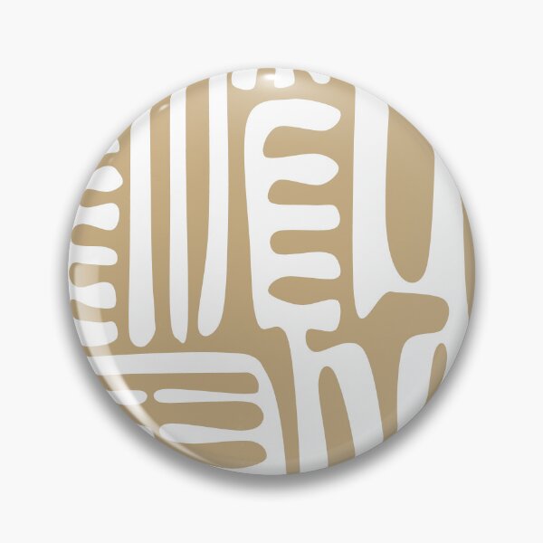 Item preview, Traditional Nordic Folk Floral Pattern in White and Beige designed and sold by Deutschic.