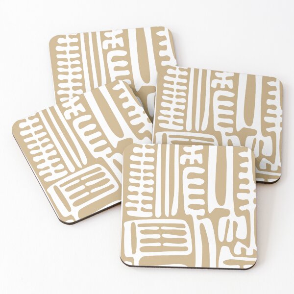 Item preview, Traditional Nordic Folk Floral Pattern in White and Beige designed and sold by Deutschic.