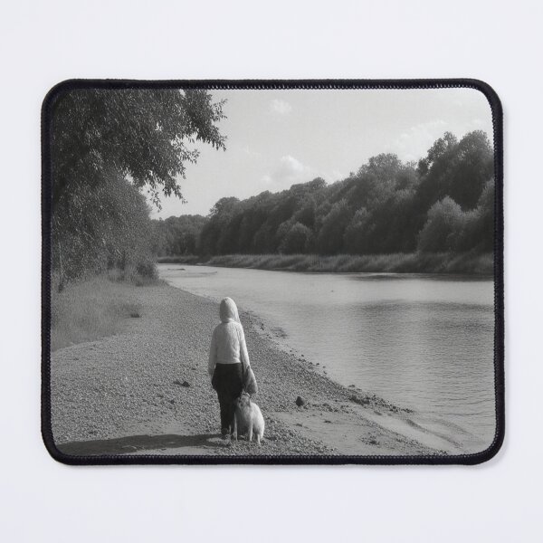 Item preview, Girl walking on the lake, black and white designed and sold by islam gamal.
