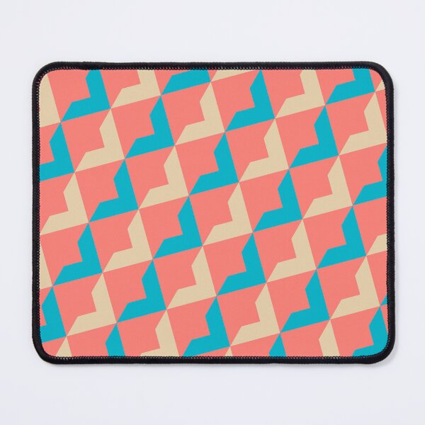 Item preview, Repeating Teal & Yellow Triangle Symbols Coral Templates Supreme designed and sold by Alchemy-A-La-G.