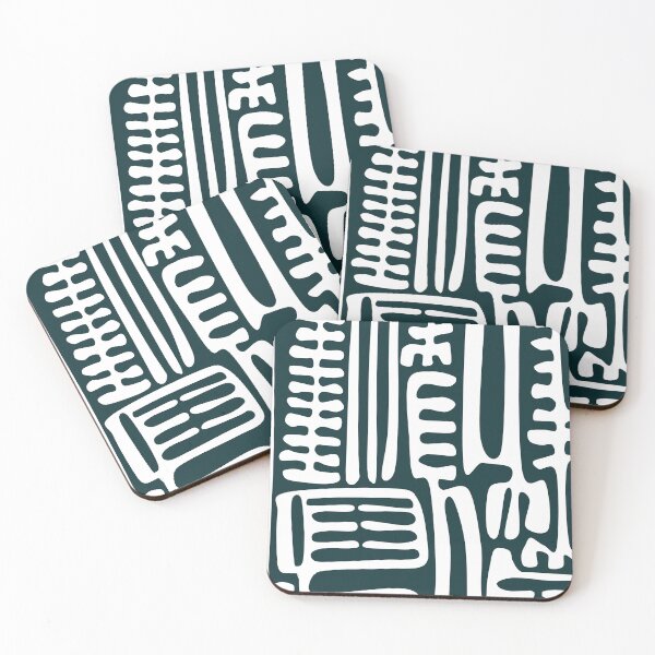Item preview, Iconic Traditional Nordic Folk Floral Pattern in White and Charcoal designed and sold by Deutschic.