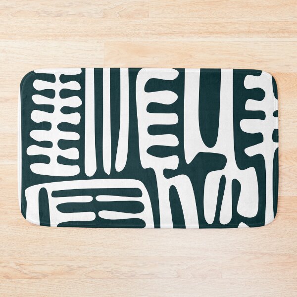 Item preview, Iconic Traditional Nordic Folk Floral Pattern in White and Charcoal designed and sold by Deutschic.