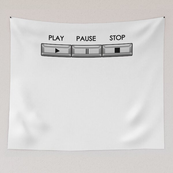 Item preview, Funny Play Pause Stop VCR look design for tired exhausted parents designed and sold by Keyma.