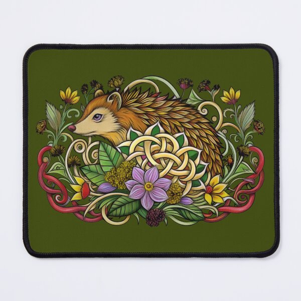 Item preview, Hedgehog and knotwork designed and sold by Mustela erminea.