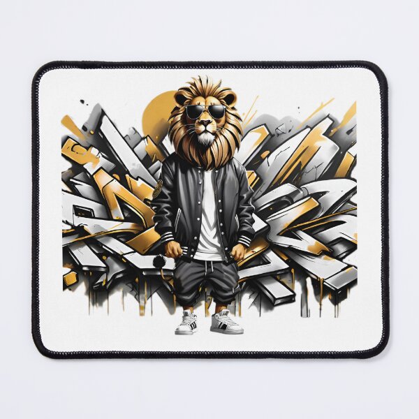 Aperçu de l'œuvre Lion cool, graffitis urbains créée et vendue par DMiracleStore.