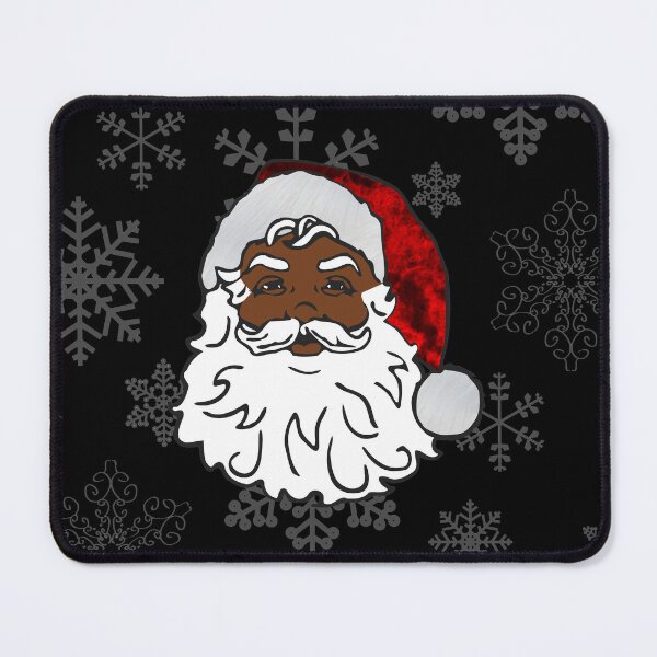 Item preview, christmas black santa claus snowflakes designed and sold by Gossip Rag.
