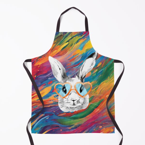 Item preview, Retro Bunny and Sunglasses With Paint Splatter Pattern designed and sold by TaraTs.