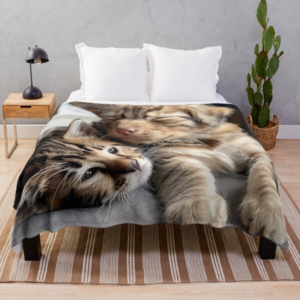 Aperçu de l'œuvre Chiot mignon et chat de la savane créée et vendue par CatsAndDogs-TF.